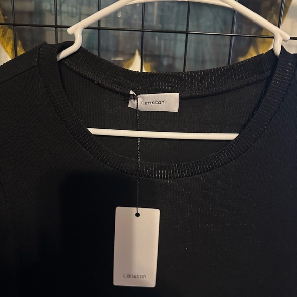 Lanston nwt ribbed cotton spandex poly blend. Revolve brand semi crop top - Picture 2 of 4